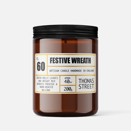 Festive Wreath Candle (No.60)