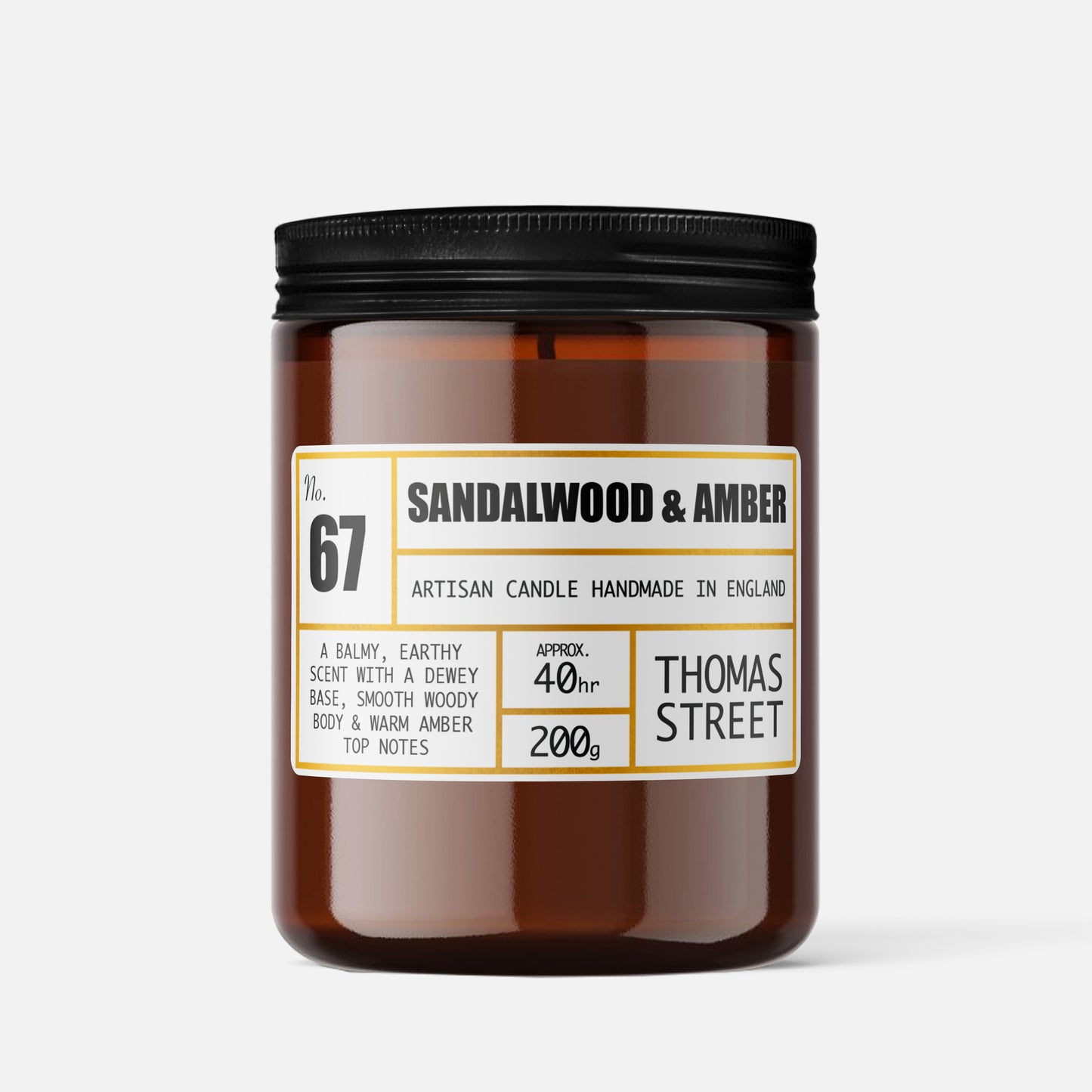 Sandalwood & Amber Candle (No.67)